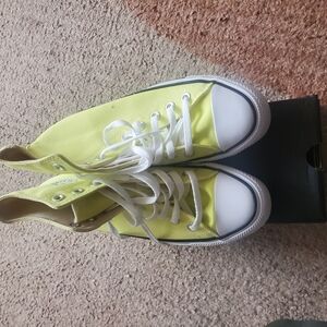 Yellow High-Top Sneakers
